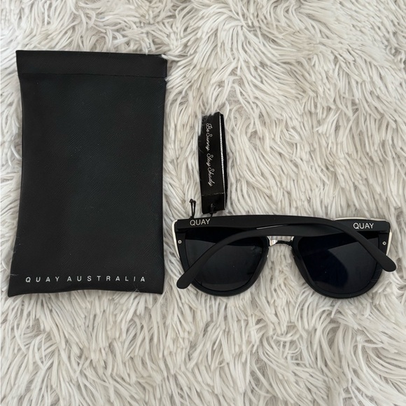 Quay Australia Black and Silver Cat-Eye Sunglasses - Picture 3 of 7